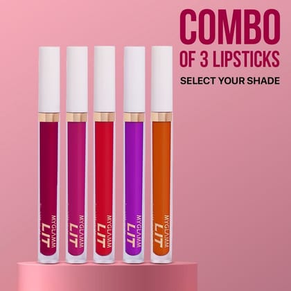 LIT Liquid Matte Lipstick Set of 3