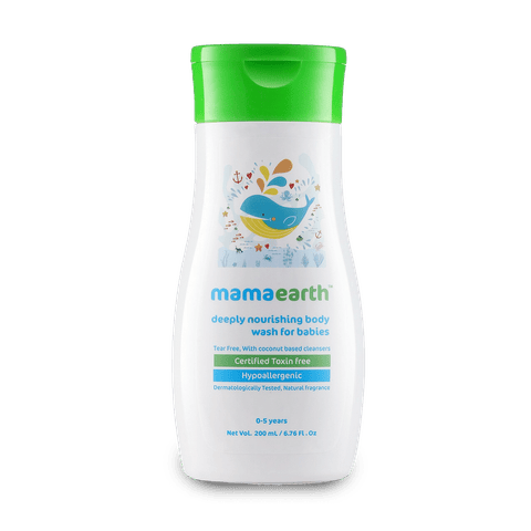 Mamaearth Deeply Nourishing Body Wash For Babies, 200 ml Bottle