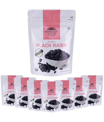 Kharawala''s Afghan Black Raisin Seedless Pack of 8 (250 gms each)
