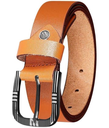 Jaxer - Tan Leather Mens Formal Belt ( Pack of 1 ) - None