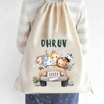 Custom Drawstring Bag- Jungle Jeepster