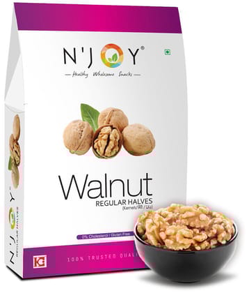 NJoy Natural Regular Halves Walnuts Kernels (Without Shell) 250g.
