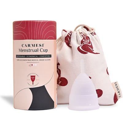 Carmesi Reusable Menstrual Cup for Women - Small Size - With Free Pouch-1pcs