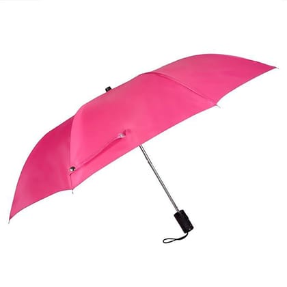 Fendo Katie 2 FOLD AUTO Open 21 Inch Sun And RainProof Mini/Small Umbrella For Men And Women(Pink/Mono)