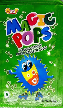 Geef Magic Pops Popping Candy - Green Apple Flavour