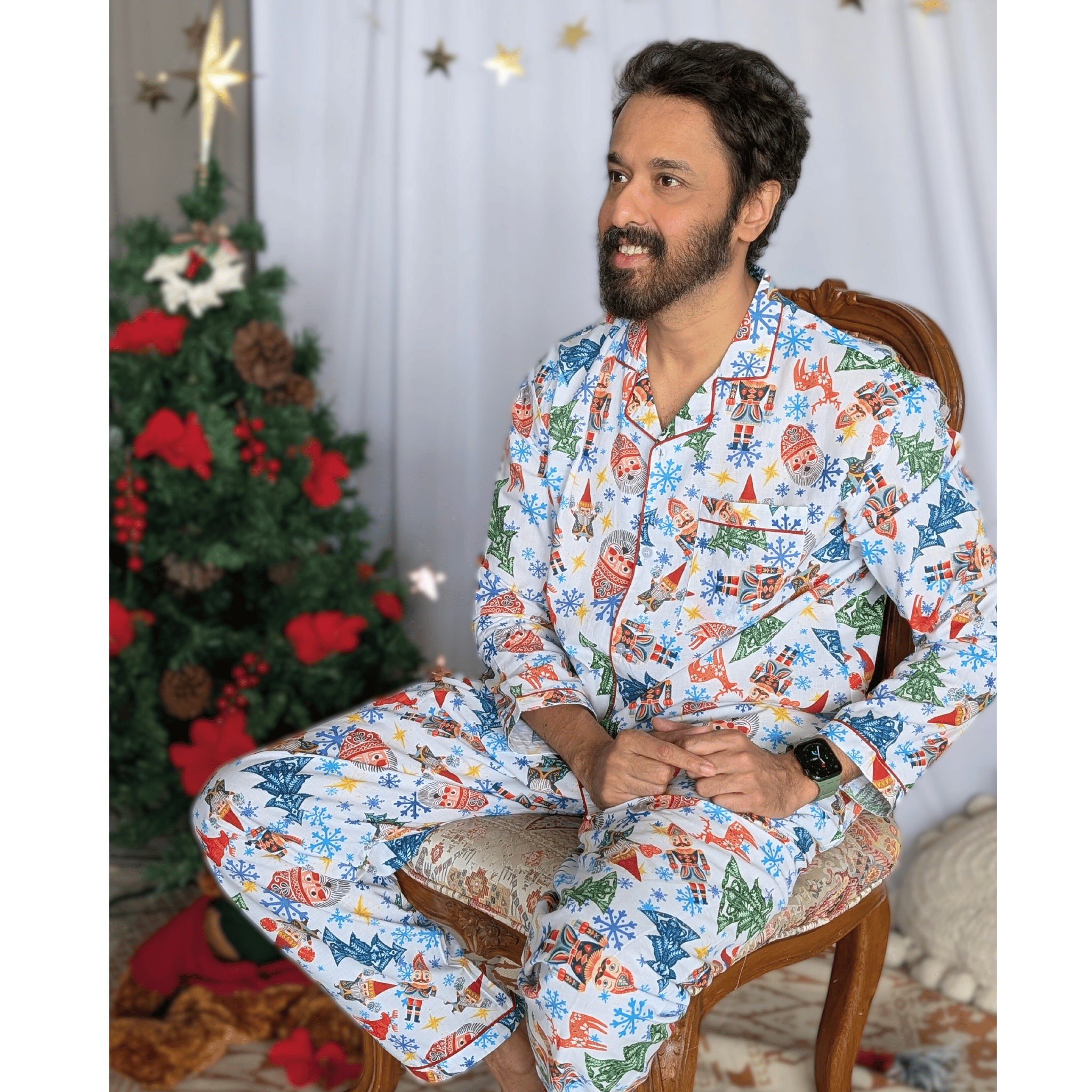 Cotton Night Suit, Men | Christmas Rock-S
