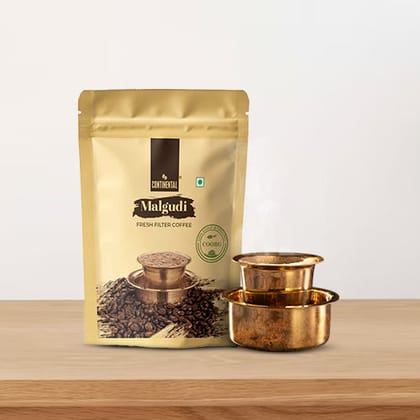 Continental Malgudi | Coorg - 200g Pouch | Roast & Ground Coffee Powder | Filter Coffee | 100% Coffee-200g