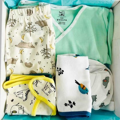 All In One Baby Minty Gift Set | Pack Of 9-0-3 Months