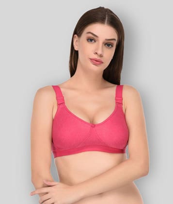 Elina - Pink Cotton Non - Padded Womens Everyday Bra ( Pack of 1 ) - 32D