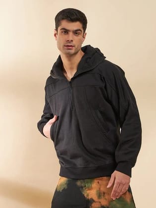 Black Baggy Smugglers Hooded Sweat Shirt-S