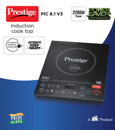 Prestige PIC 6.1 V3 2200 Watts Indian Menu Options Induction Cooktop