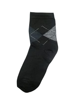 HAYBERG Unisex Pure Cotton Argyle Style Diamond Printed Ankle Length Socks (Pack Of 5)