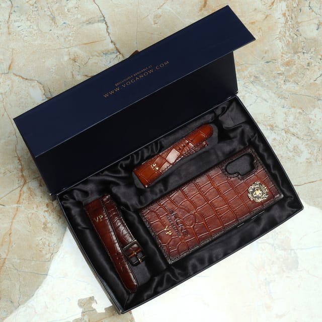 Personalized Tan Wrist Watch Straps & Mobile Cover by Brune & Bareskin-X