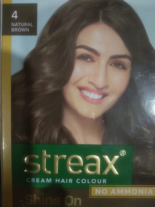 Streax cream hair colour natural brown 4