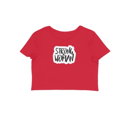 Strong Woman | Crop top For woman From KL Apparels-Red / S