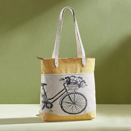 Mona B Large Canvas Handbag for Women | Zipper Tote Bag for Grocery, Shopping, Travel | Stylish Vintage Shoulder Bags for Women (Multi-Coloured 1)