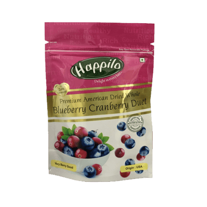 Happilo Premium Dried Whole Blueberry Cranberry Duet
