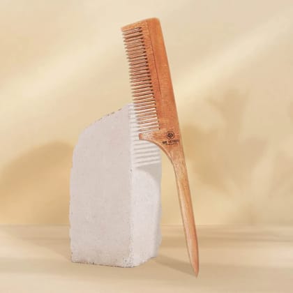 Pure Neem Tail Comb-Neem Wood / in