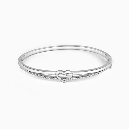 Silver Minimal Heart Bracelet