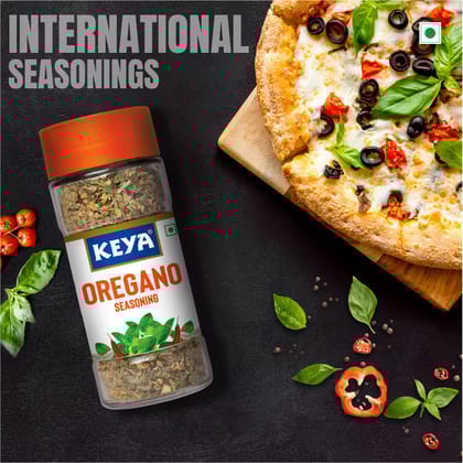 Keya Oregano Seasoning | All Natural & Healthy Spice Blend for Pizza, Pasta & More | Glass Bottle | Premium Herbs and Spices | Contains Freeze dried herbs| Export Quality | No Preservatives | The