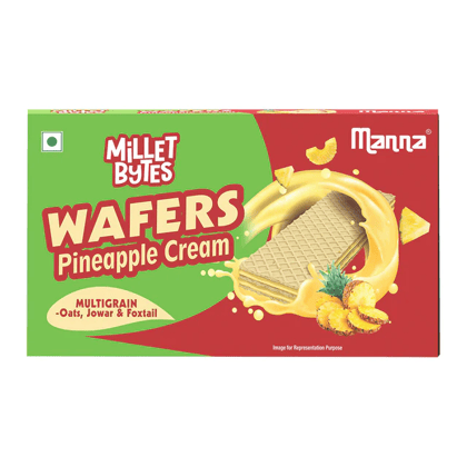 Manna Millet Bytes Multigrain Wafers with Millets - Pineapple Cream