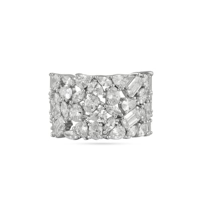 Aribah - Cubic Zirconia American Diamond Ring-US 6