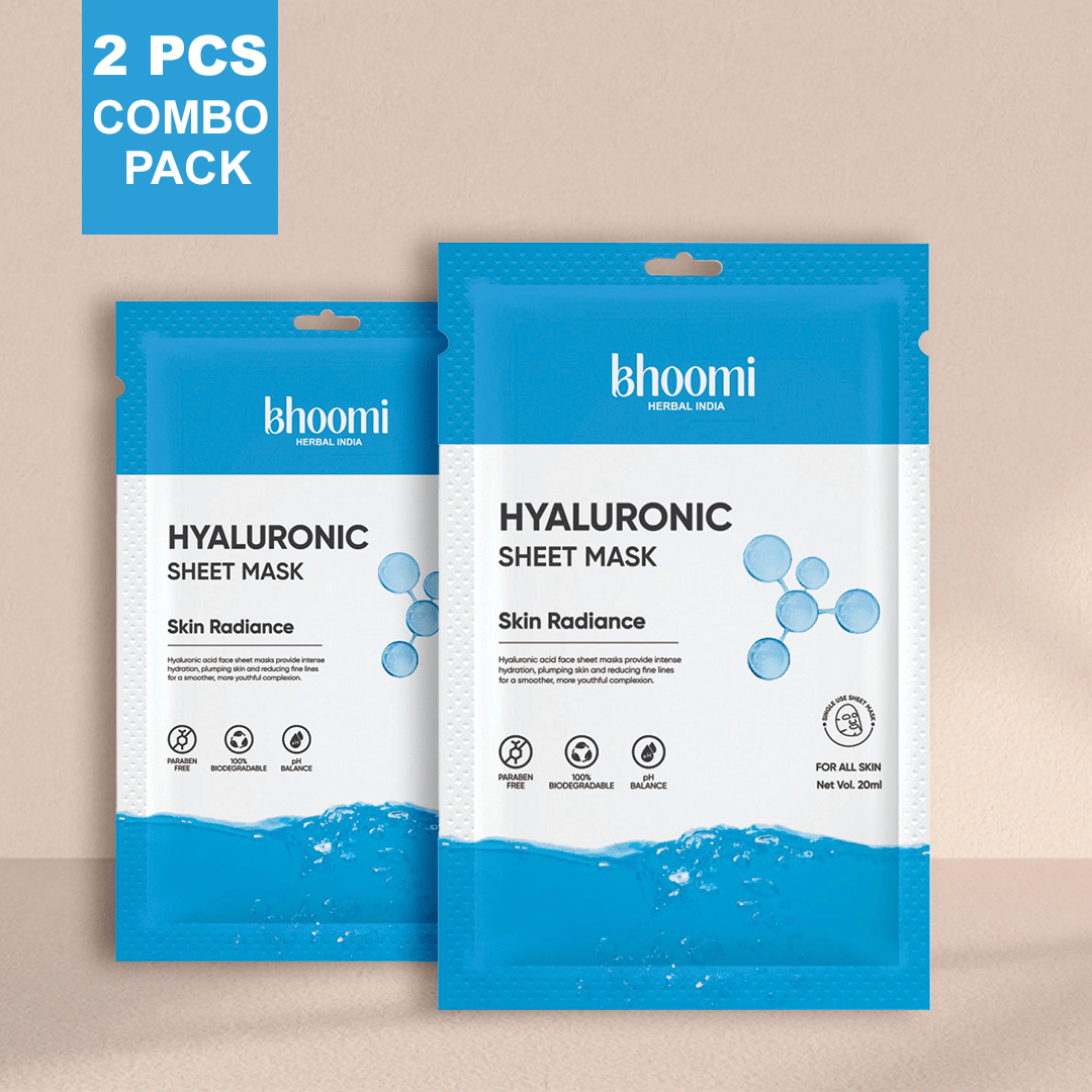 Bhoomi Herbal India Hyaluronic Sheet Mask (20 ml)-Pack of 2