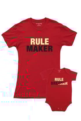 Rule Maker - Rule Breaker-Red / Half Romper