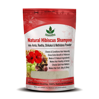 Havintha Natural Amla Reetha Shikakai Methidana And Hibiscus Powder Shampoo-Pack of 2