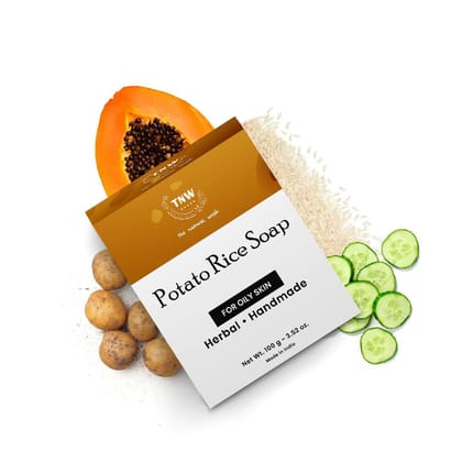 Potato Rice Soap - Handmade Soap For Face & Body ( Paraben/ Sulphate/ Dye/ Silicon Free) 100 g