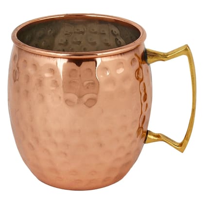 Copper Mug Barrel Hammered Shape for Moscow Mule Drinks