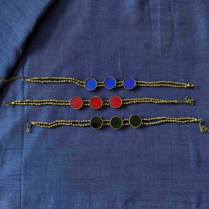 Aztec Glass Bead Choker Necklace