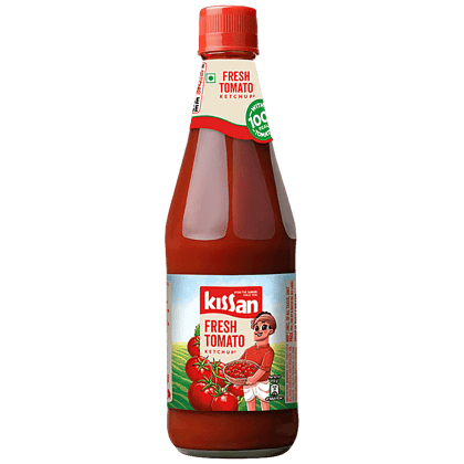 Kissan Fresh Tomato Ketchup Glass Bottle, 500 g