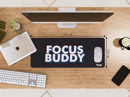 "Focus Buddy" Gaming Mousepad – Elevate Your Gaming Experience-Medium (28CM X 60CM)