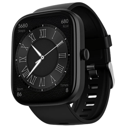 boAt Ultima Prism | Smartwatch with 1.96" (4.97cm) AMOLED Display, BT Calling, 700+ active modes, Watch Face Studio Active Black