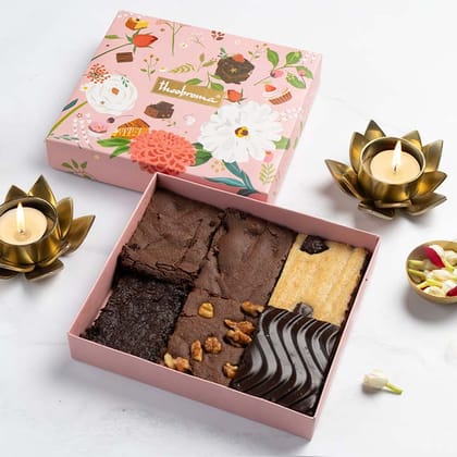Assorted Eggless Brownies Gift Box [6 Pieces]