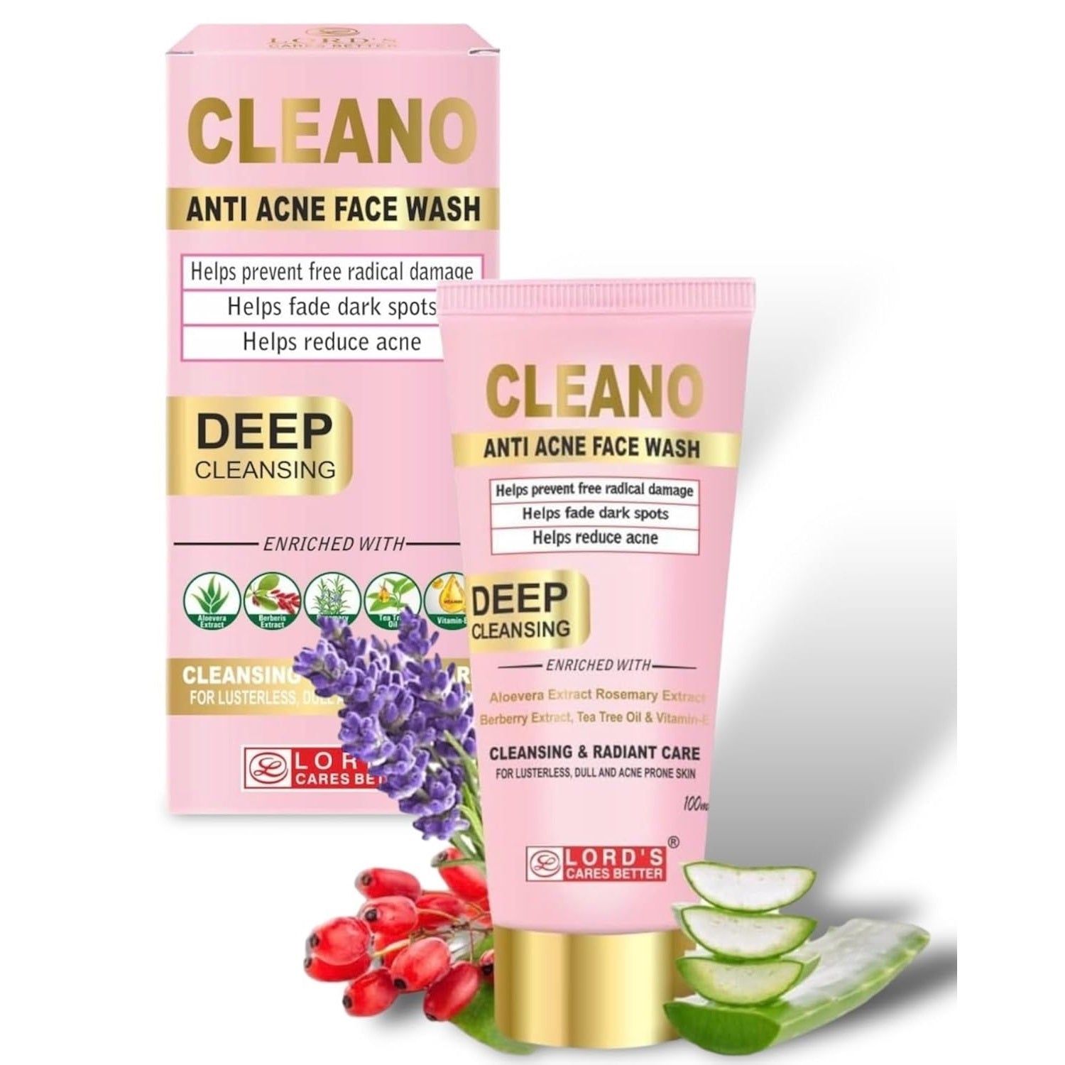 Cleano Anti Acne Face Wash, 100 ml (Set Of 2)