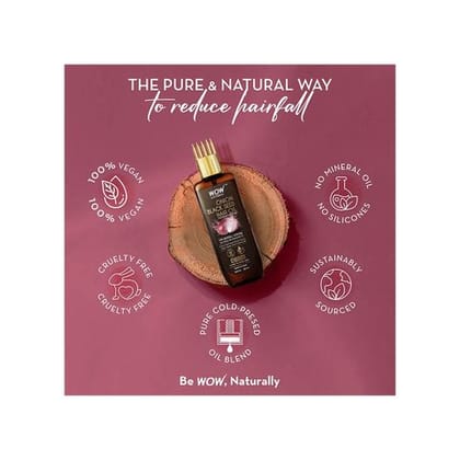 Wow Skin Science Onion Black Seed Hair Oil With Comb Applicator, 100 ml Bottle