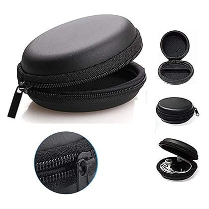 TRUESHOP EVA Earphone Case Pouch | Carry Pouch for Earphone, Coins, Memory Card, Pendrive | Pocket Storage Case for Multi Use | USB Cable Storage Bag | Gadget Organizer Case