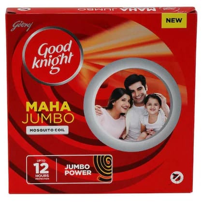 Godrej Good Knight Maha Jumbo Mosquito Coil - 10 Coils, Up to 12 Hours Protection