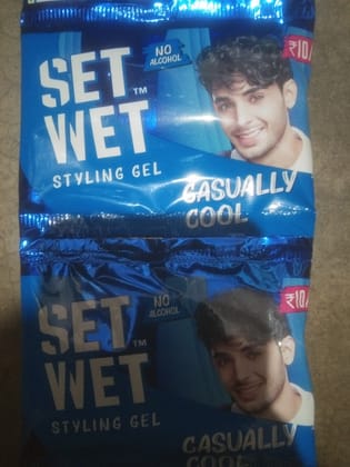 Set wet styling gel casually cool