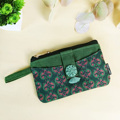 Long Mini Wallet - Green Knot