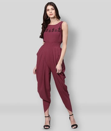 Zima Leto - Purple Polyester Regular Fit Women's Jumpsuit ( Pack of 1 ) - M