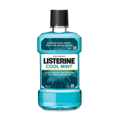 Listerine Mouthwash Liquid - Cool Mint, 500 ml Bottle