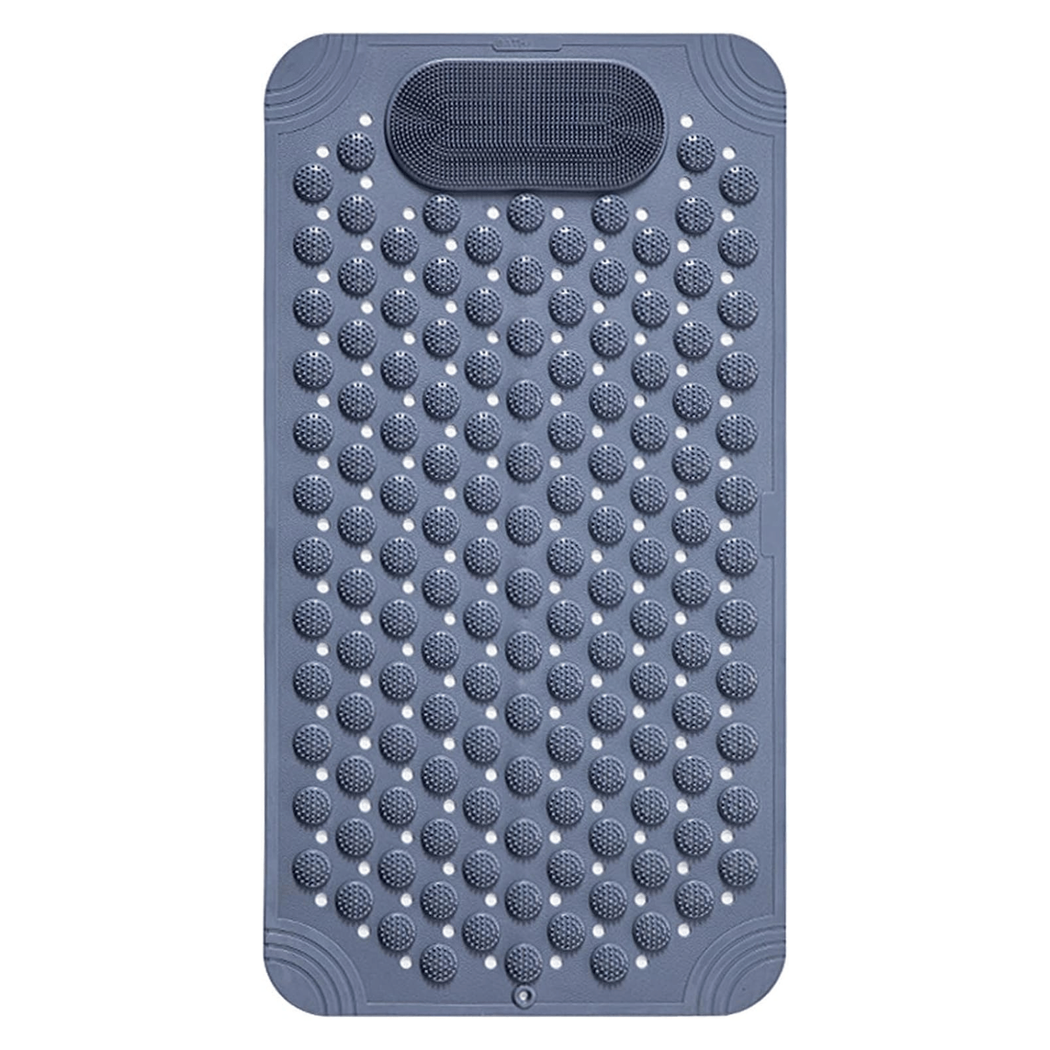 Anti Skid Mat for Bathroom Floor Shower mats for Bathroom Anti Slip with Foot Scrubber Bath mat Anti Slip with Suction Cups & Drain Holes (70x35 Cm)