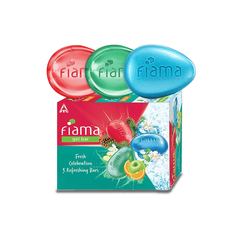 Fiama Gel Bar Fresh Celebration 3 Refreshing Bars, (Pack Of 3), 375 gm Pack