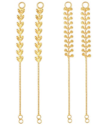 1gram gold Plated Kanchain Ear chain earcuff Ear to Ear Combo for Women & Girls - Golden