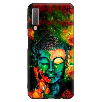 Colourful Buddha  Samsung A7 2018 Premium Embossed Mobile cover
