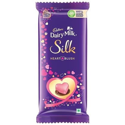 Cadbury Dairy Milk Silk Valentine Heart Blush Chocolate Bar, 3X150 g Multipack