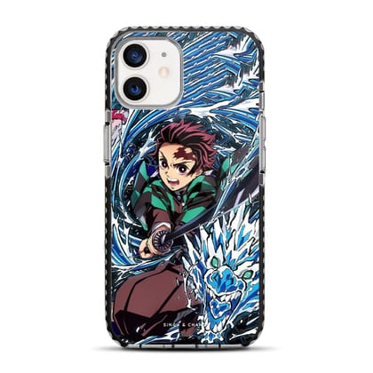 Tanjiro Water Breathing 2.0 Demon Slayer Anime iPhone 12 Mini Stride Phone Case-Stride